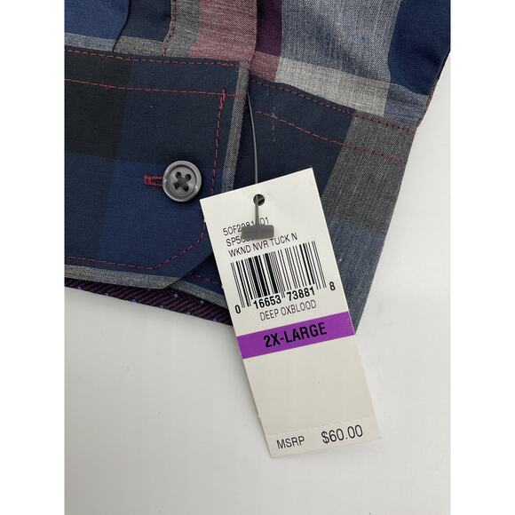 Van Heusen Men’s Never Tuck Long Sleeve Button-Down Shirt – Size 18–18.5 - Picture 8 of 8